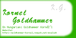 kornel goldhammer business card